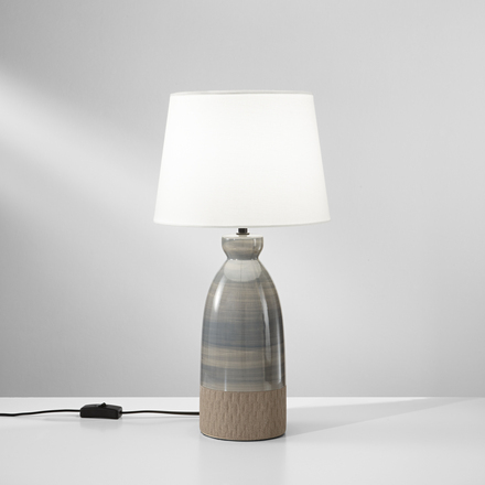 Stolní lampa Lume Navajo, šedá, 1xE27,  25x49 cm