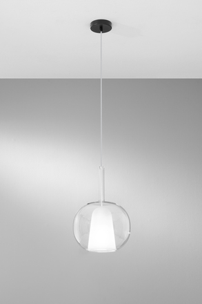 Závěsné svítidlo PIREX (průhledné sklo) 1xE27, 25x240 cm bez rozety