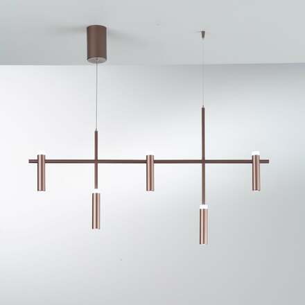 Závěsné LED svítidlo CANDLE bronz, 35 W, 3600 lm, 4000 K, 120x19,1x125 cm