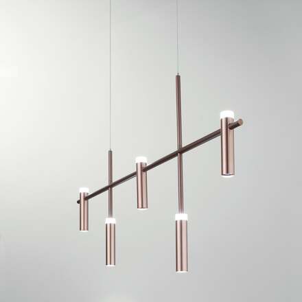 Závěsné LED svítidlo CANDLE bronz, 35 W, 3600 lm, 4000 K, 120x19,1x125 cm
