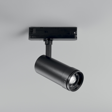 Třífázový lištový LED reflektor EXPLORER černý, 30 W, 3000-4000 K, pr. 71x167 mm