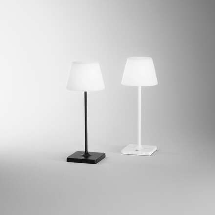 Nabíjecí venkovní stolní svítidlo JAMMIN bílá, kov, LED 2,2 W, 60 lm, 3000 K, stmívatelné, IP54, 39 x 15 cm