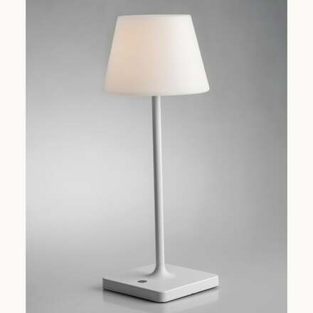 Nabíjecí venkovní stolní svítidlo JAMMIN bílá, kov, LED 2,2 W, 60 lm, 3000 K, stmívatelné, IP54, 39 x 15 cm