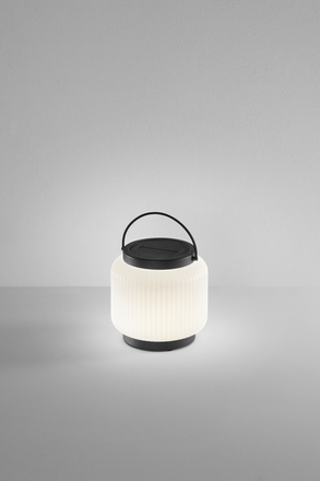 Solární dobíjecí LED lampa Robin (černá), 1,2 W, 3000 K, stmívatelná, IP54