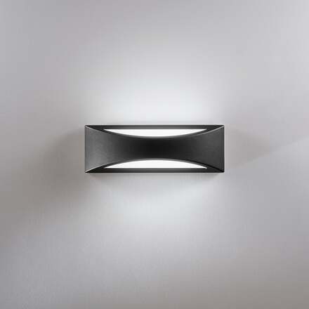 Venkovní nástěnné svítidlo LED WEISS hliník černá 16W 1800lm CCT IP54 35x12x11,3 cm