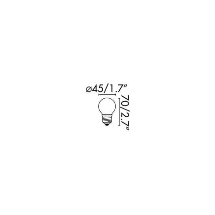 FARO LED žárovka G45 E27 2W filament AMBER 2200K
