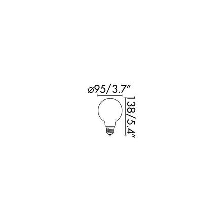 FARO LED žárovka GLOBE filament E27 4W 2700K G95