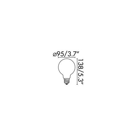 FARO LED žárovka GLOBE filament AMBER E27 4W 2200K