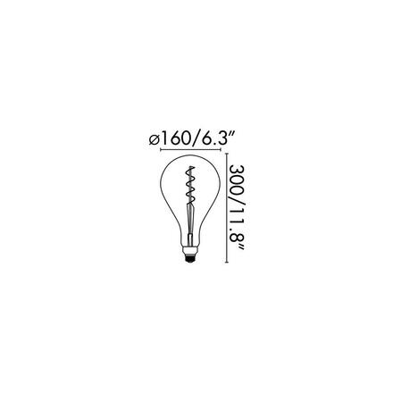 FARO LED žárovka A160 AMBER SP 5W E27 DIM