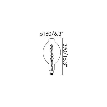 FARO LED žárovka BT180 AMBER SP E27 8W DIM