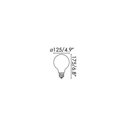 FARO LED žárovka G125 matná E27 6W 2700K