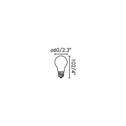 FARO LED žárovka A60 matná E27 8W 2700K DIM