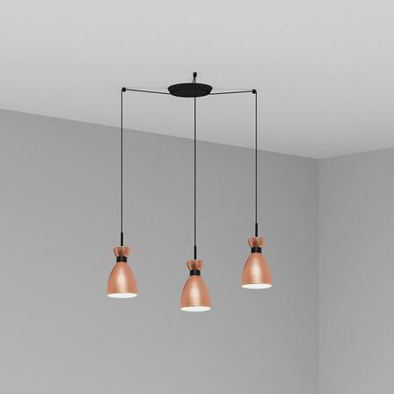 FARO RETRO 3L závěsné svítidlo, měď