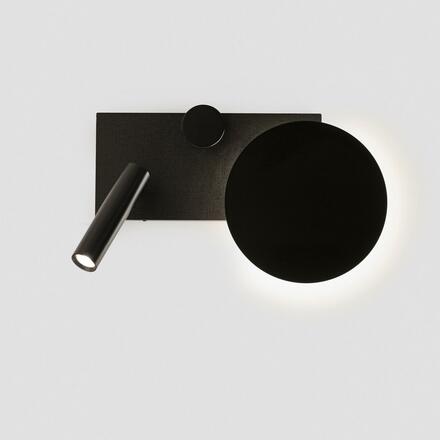 FARO KLEE levé nástěnné svítidlo s čtecí lampičkou, černá