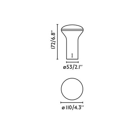 FARO BUDDY přenosná stolní lampa, šedá, 3W