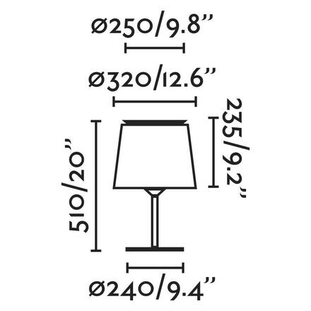 FARO SAVOY bílá stolní lampa