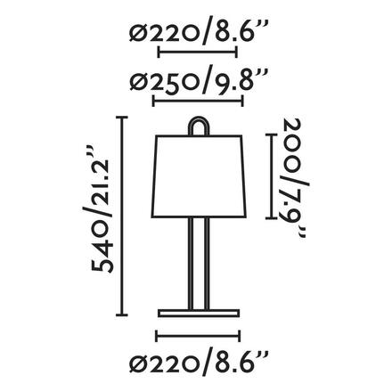 FARO MONTREAL bílá stolní lampa