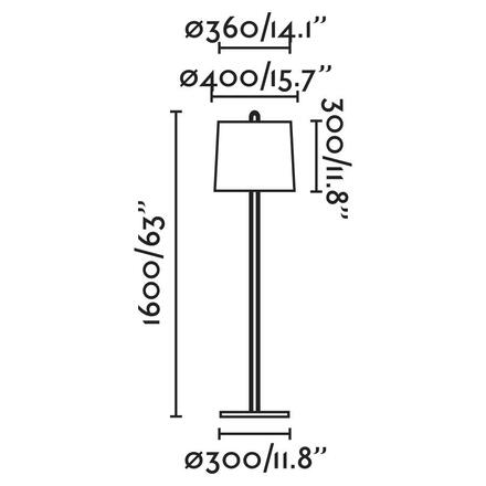 FARO MONTREAL bílá stojací lampa