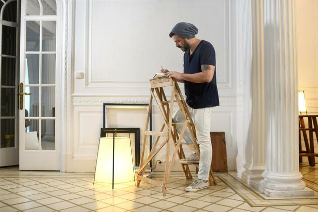 FARO AKANE 595 béžová stolní lampa