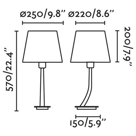 FARO REM bronzová/bílá stolní lampa