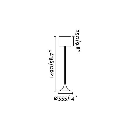 FARO BLACK černá stojací lampa