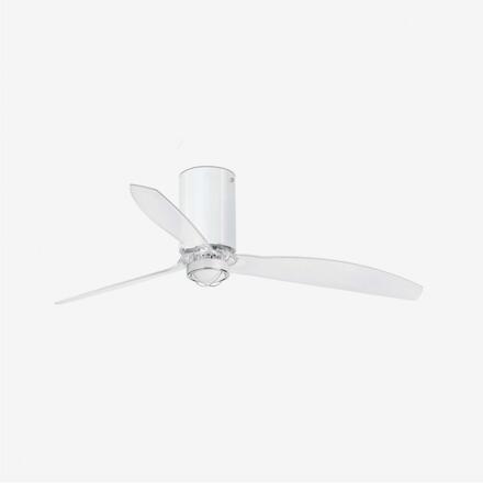 FARO MINI TUBE FAN M LED, bílá/transparentní, stropní LED ventilátor s DC motorem