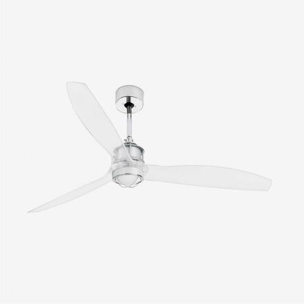 FARO JUST FAN M LED, chrom, stropní LED ventilátor s DC motorem