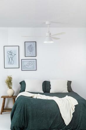 FARO AMELIA L CONE LED stropní ventilátor, bílá