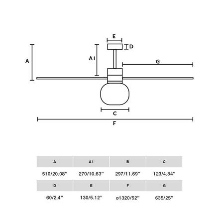 FARO AMELIA L BALL LED stropní ventilátor, bílá