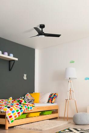 FARO HEY S LED stropní ventilátor, černá