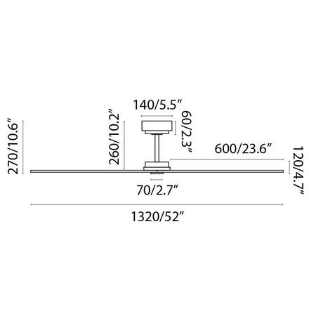 FARO MILOS L tmavý stropní ventilátor