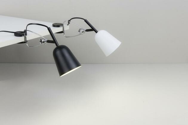 FARO STUDIO černá a krémová stolní lampa s klipem
