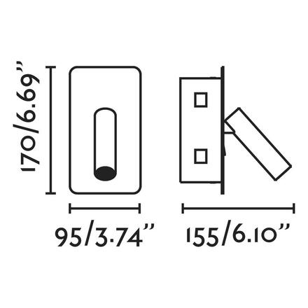 FARO SUAU LED zapuštěné nástěnné svítidlo, bronzová