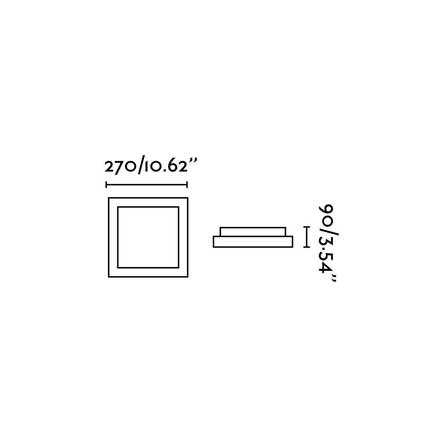 FARO TOLA 270 stropní svítidlo, šedá