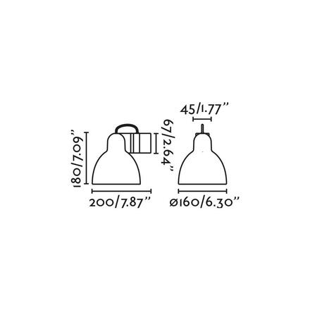 FARO VENICE nástěnné svítidlo, kobalotová modrá