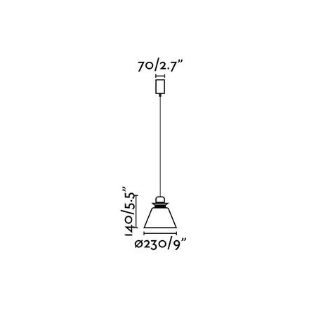 FARO NAOS 233 závěsné svítidlo, béžová