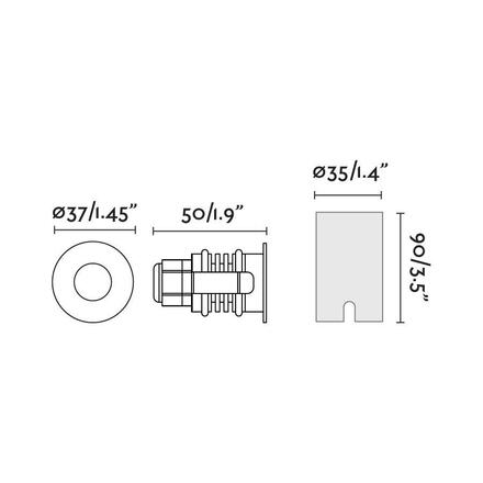 FARO GRUND 37 zapuštěné svítidlo, nerez, 2W 2700K