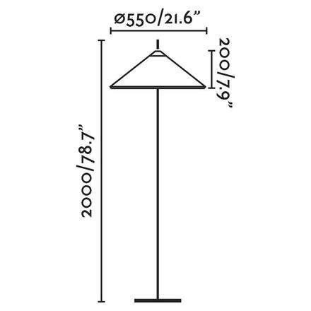 FARO SAIGON šedá/bílá stojací lampa 2M R55
