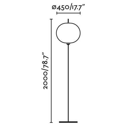 FARO SAIGON šedá/bílá stojací lampa 2M R45