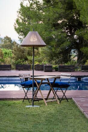 FARO SAIGON šedá/hnědá stojací lampa 2M T70