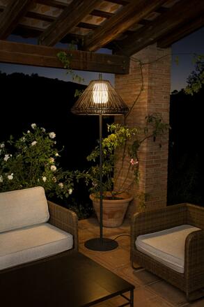 FARO SAIGON šedá/hnědá stojací lampa 2M W70