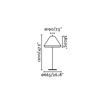 FARO SAIGON OUT 1200 C70 stojací lampa, šedá/béžová