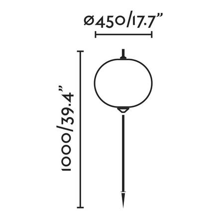 FARO SAIGON šedá/bílá lampa se zápichem 1M R45
