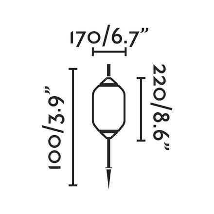FARO SAIGON šedá/bílá lampa se zápichem 0,1M R17