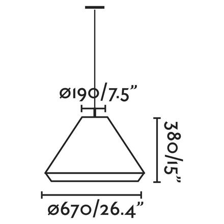 FARO SAIGON šedá/bílá, závěsné svítidlo T70