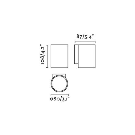 FARO KOV 1L nástěnné svítidlo kulaté, černá 2700K 34°