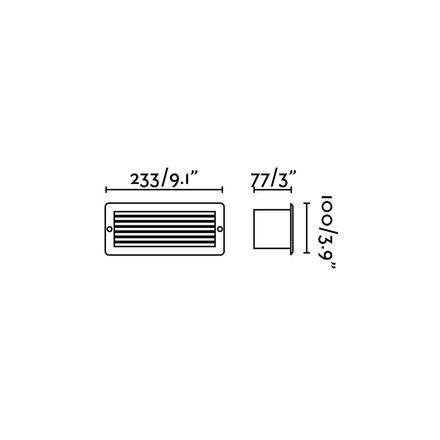 FARO STRIPE-1 zapuštěné svítidlo do zdi, bílá