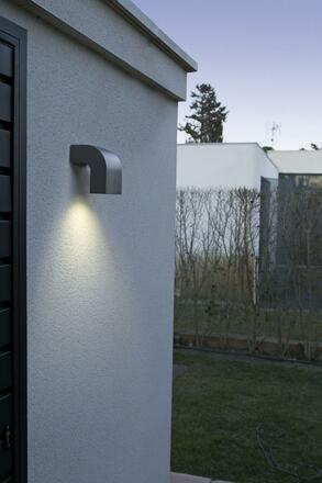 FARO Klamp nástěnná lampa, tmavě šedá, 1L 130mm