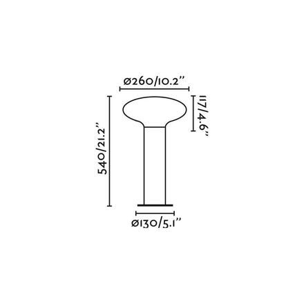 FARO BLUBS sloupková lampa, tmavě šedá, H610