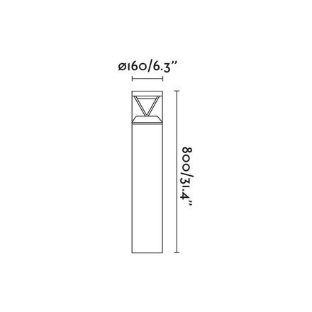 FARO RUSH sloupková lampa, tmavě šedá, 4000K 360st